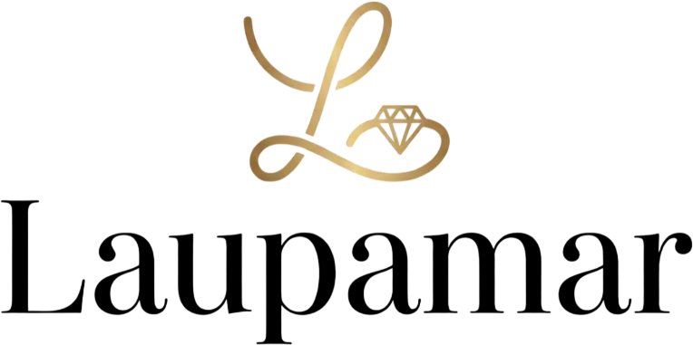 Logo elegante en color dorado con la letra "L" estilizada, ideal para representar marcas de lujo o productos de alta gama.